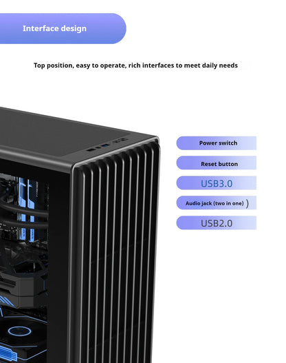 Case PC Glass Side ATX M ATX ITX Support 360mm Radiator