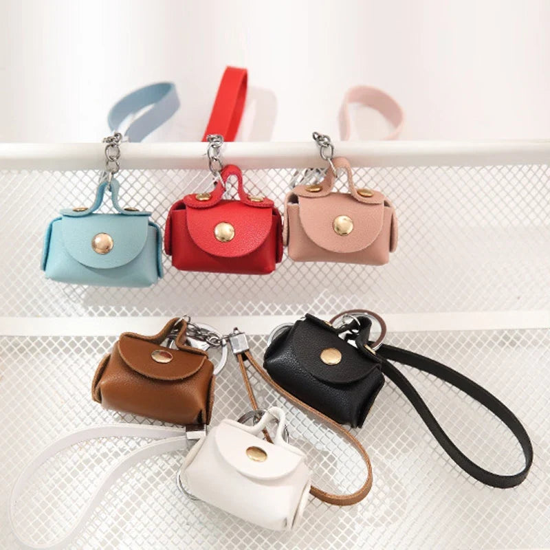 Free 1+1 Birkin Inspired Mini Hand Bag - Cute Leather Bag Charm Keychain & Earphone Case