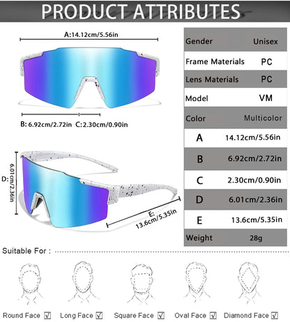 UV400 polycarbonate lenses, cycling, running, fishing – Light unisex sports sunglasses