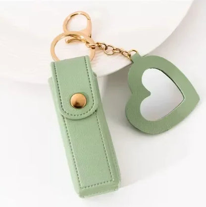 Free 1+1 Birkin Inspired Mini Hand Bag - Mini Leather Lipstick Bag Charm Keychain
