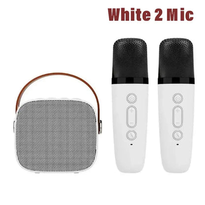 Karaoke2025 Edition Machine Travel-Friendly Cordless Dual Microphones Bluetooth Speaker DSP System for Kids Party Gift TikTok Viral