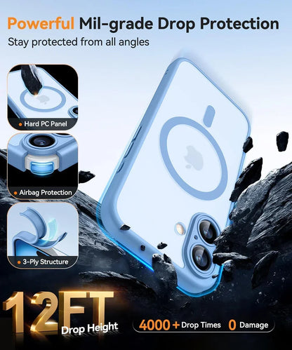 Case iPhone Magnetic Matte Translucent Armor MagSafe Compatible Shockproof Anti-Fingerprint Back To School 2026 Gift