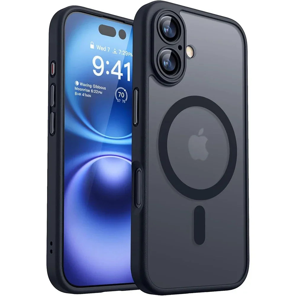 Case iPhone Magnetic Matte Translucent Armor MagSafe Compatible Shockproof Anti-Fingerprint Back To School 2026 Gift
