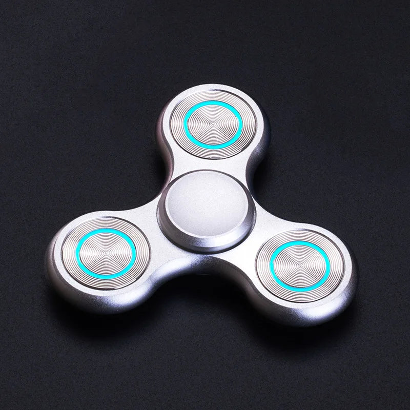 Spinner Fidget Luminous Metal Triangle EDC Desk Focus Toy