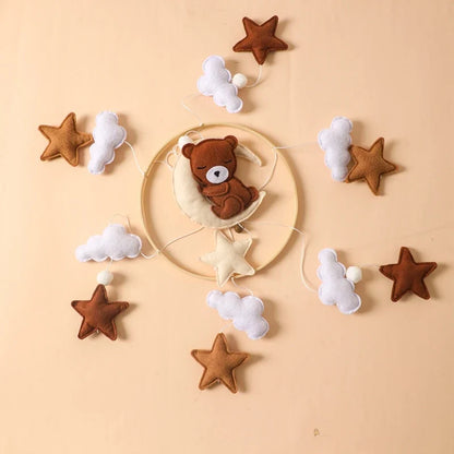 Crib Baby Mobile Wooden Nursery Newborn Sensory Toys
