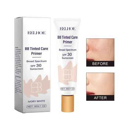 BB Cream Makeup Foundation Primer Water-Resistant SPF 30 Sunscreen Full Coverage Concealer Glow Brightening TikTok Viral