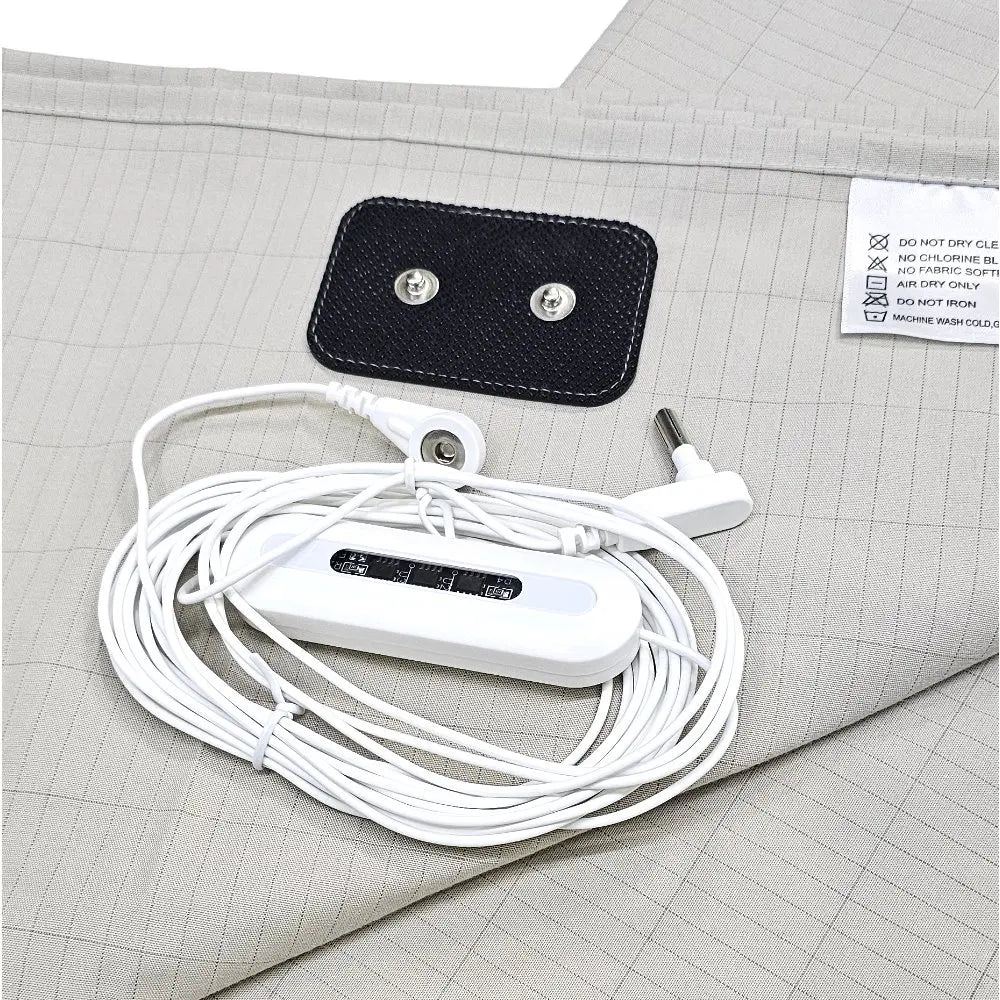 Fitted Earthing Sheet Organic Cotton Silver Grounding