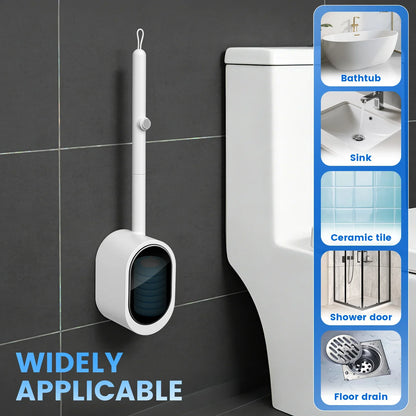 Disposable2026 Edition Toilet Brush Kit Wall Mounted Long Handle Hygienic Bathroom Cleaning Kit With 16 Refill Heads Fall