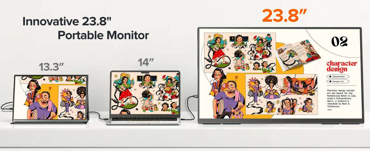23.8 Inch 100Hz Travel-Friendly IPS Monitor With Eye Maintenance Stand