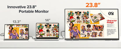 23.8 Inch 100Hz Travel-Friendly IPS Monitor With Eye Maintenance Stand