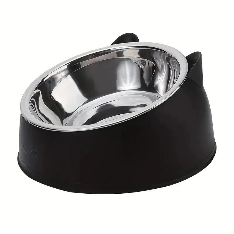 Cat 100ml Dog Bowl Raised Non Slip Tilt Feeder for Pets