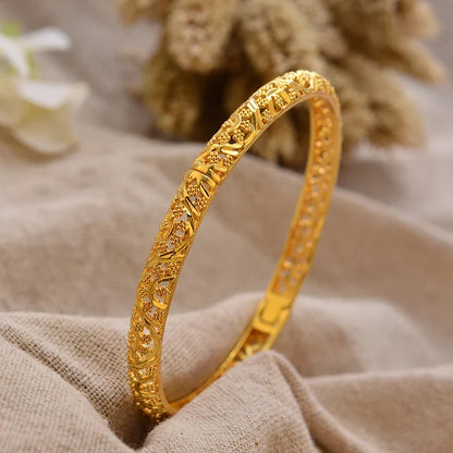 Gold Plated Bangles Deluxe Arabic Wedding Bracelet