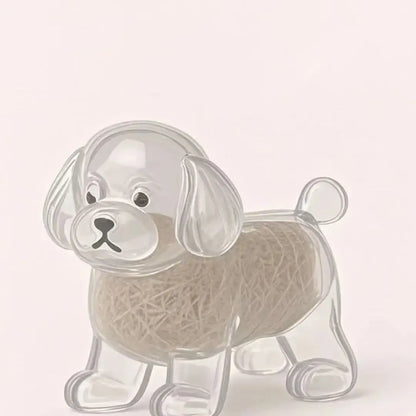 Hair Dog Keepsake Keychain Pendant Clear Resin Charm