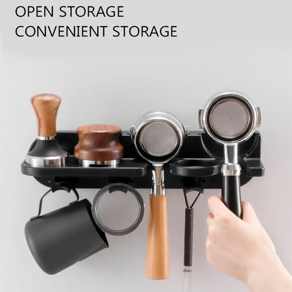 Wall Portafilter Rack Self Adhesive Espresso Holder Fits 51mm 54mm 58mm Coffee Setup Fall 2025 Space Saving Organizer