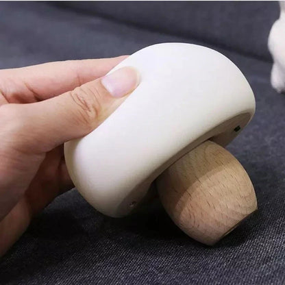 Light Night Silicone Mushroom Lamp Touch Control Wooden Base Back To School 2025 Cozy Kids Gift Timer