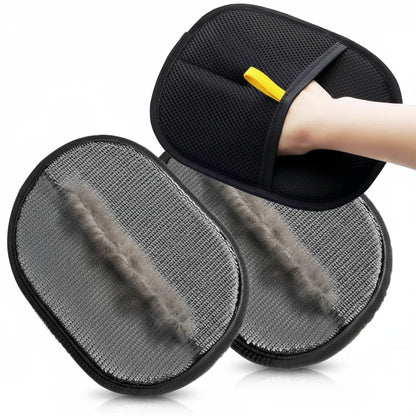 Removes Hair from Furniture and Coat, Cats and Dogs – Double-Sided Pet Grooming Glove