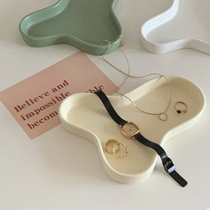 Ceramic Cloud Plate Minimalist Decorative Tray Fall 2025 Household Decor Multipurpose Jewelry And Snack Dish