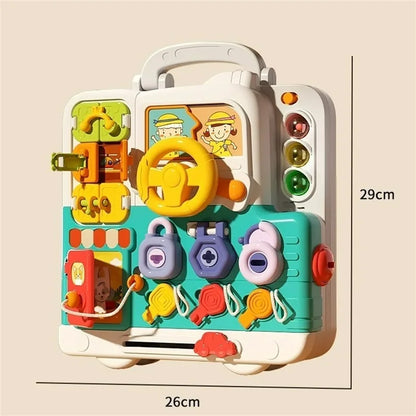 Busy2025 Edition Board 63 In 1 Montessori Sensory Toy Travel Friendly With Music Lights Switches Early Learning Play
