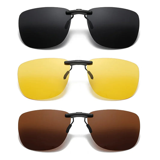 Sunglasses Clip-On Polarized Square Frames UV400 Anti-Glare Night Driving Summer 2026 Trend