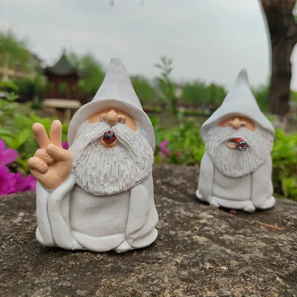 Garden Funny Gnome Statue - Hand Painted Resin Outdoor Ornament, Fall 2026 Yard Decor Gag Gift