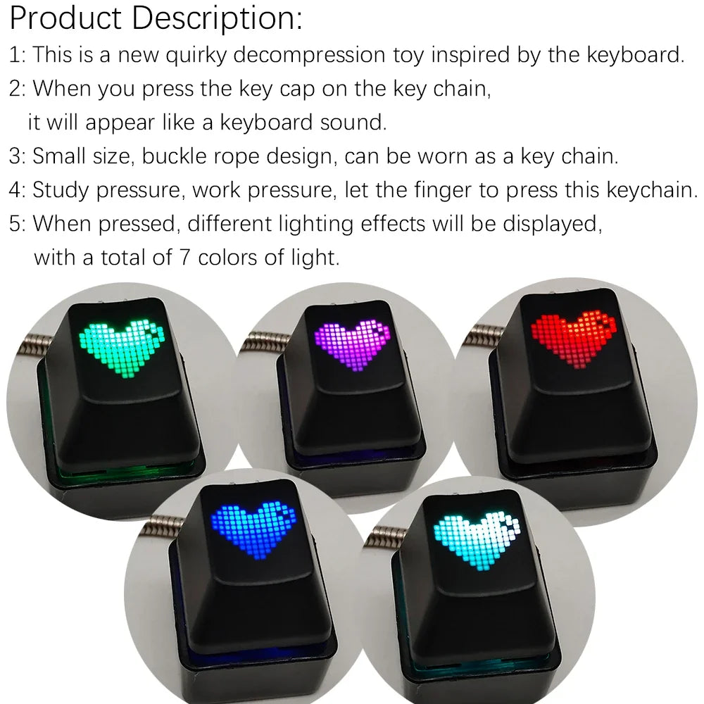 Keyboard Mechanical Keychain RGB Mini Tester Stress Toy
