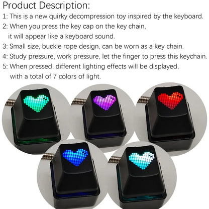 Keyboard Mechanical Keychain RGB Mini Tester Stress Toy