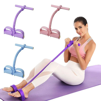 Band Resistance 6 Tube Pedal Puller Fitness Trainer
