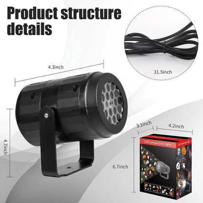 Projector Halloween Lights Outdoor Rotating LED Decor