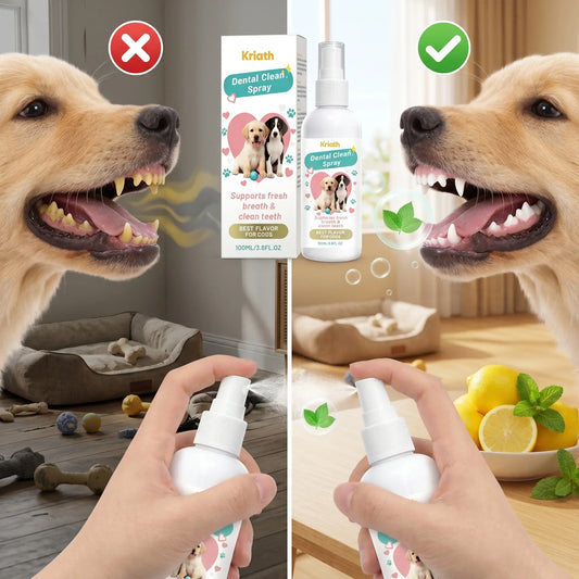 Organic Bad Breath Freshener Dog Cat Teeth Cleaning Plaque Reducer 2026 – Pet Oral Maintenance Spray 100ml
