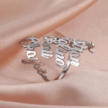 Name2026 Edition Ring Custom Double First Names Jewelry For Couples Personalized Gift TikTok Viral Fall