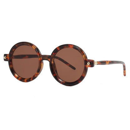 Retro Fashion Round Sunglasses for Men Women Vintage Designer Trendy Shades
