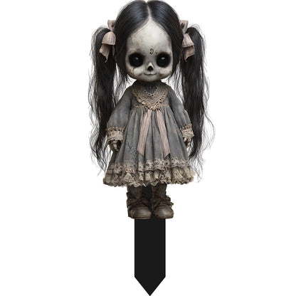 Halloween Yard Stakes Plastic Spooky Cartoon Garden Ornaments Fall 2025 Outdoor Courtyard Decor Simple Setup