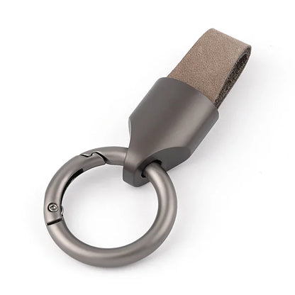 Cowhide Leather Keychain Carabiner Ring Regular Carry
