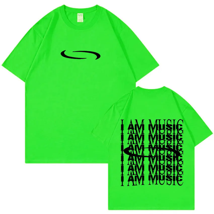 Carti PlayBoi ''I'm Music T-shirt'' Opium Ken Carson Tour Rap Fashion Hip Hop Oversized Tees