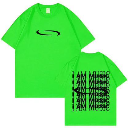 Carti PlayBoi ''I'm Music T-shirt'' Opium Ken Carson Tour Rap Fashion Hip Hop Oversized Tees