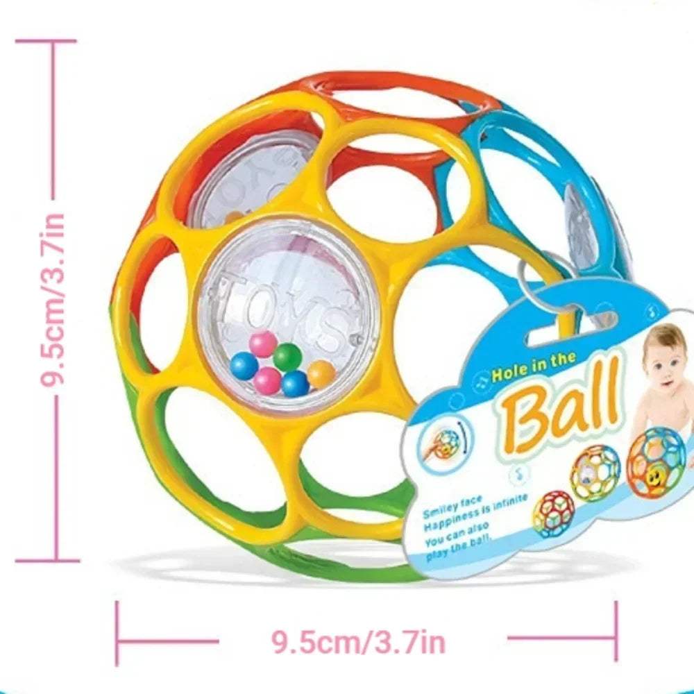 Baby Rattle Teether Ball Newborn Sensory Toys Plush Safe