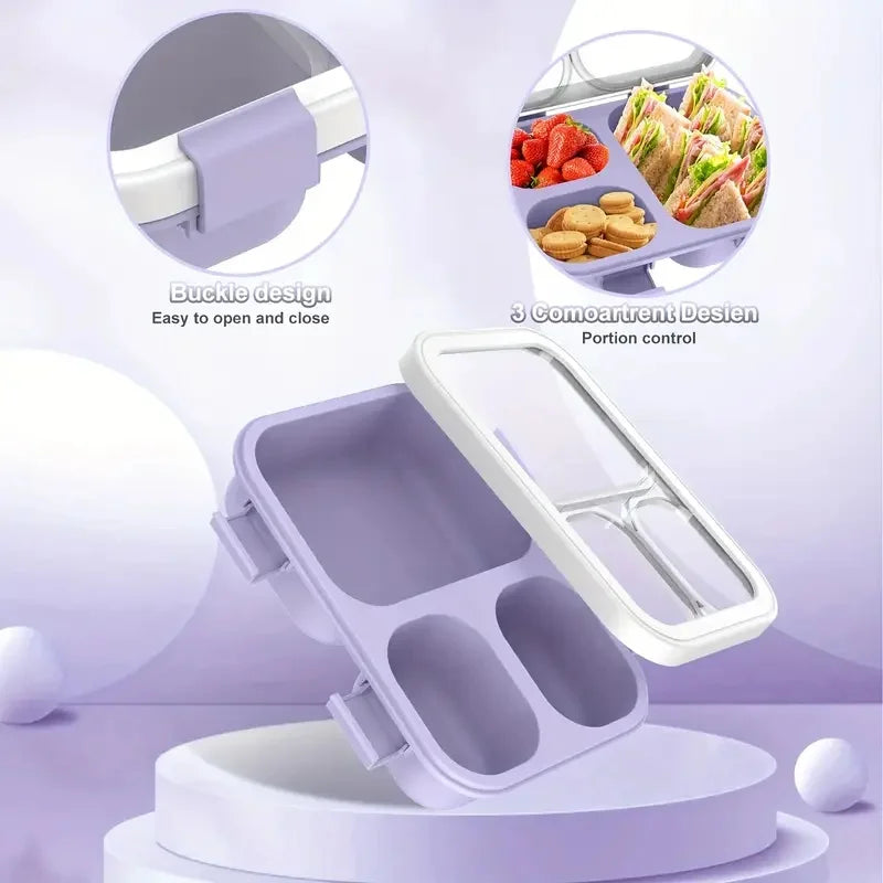 Bento2026 Edition Box Leakproof Lunch Box, Stackable Design With Carry Handles, Back To School
