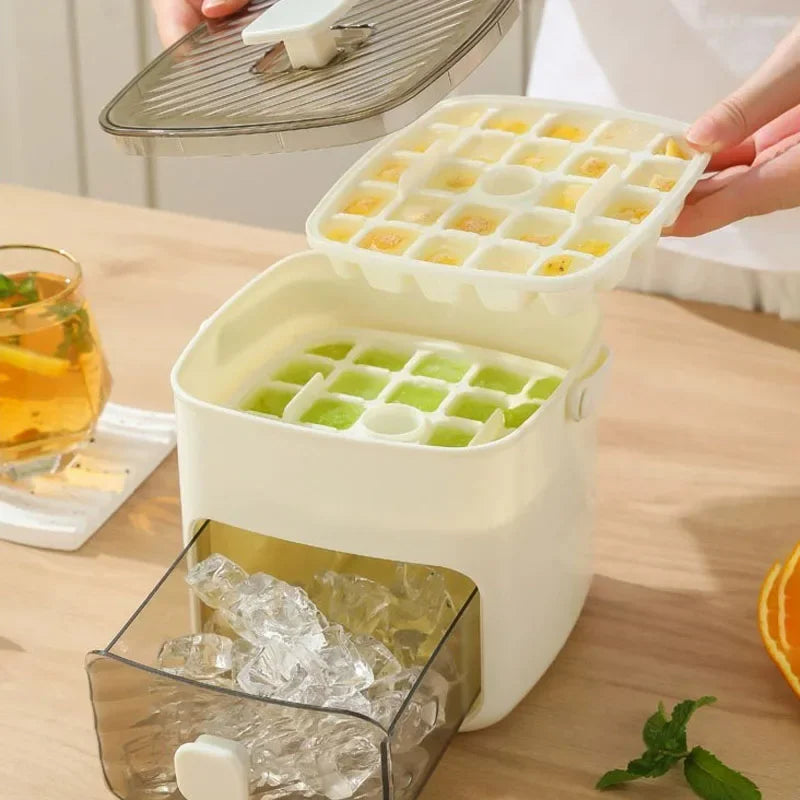 Eco-Friendly, Summer 2026 – 48-Grid Ice Cube Tray Reusable One-Touch Release Ice Maker