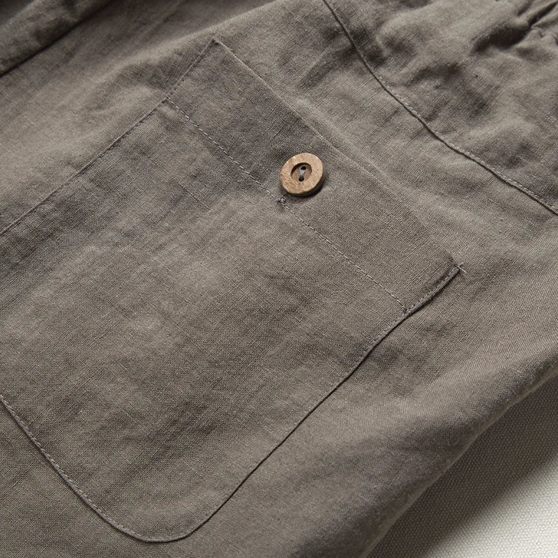 Linen Relaxed Pants for Men and Women, Breathable Flax Cotton Blend, Lightweight Casual and Formal Wear-3