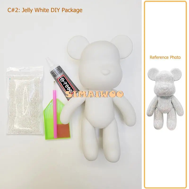 Diamond Painting Kit 5D Full Drill Crystal Bear Doll Christmas 2025 DIY Rhinestone Mosaic Sparkling Household Decor Gift