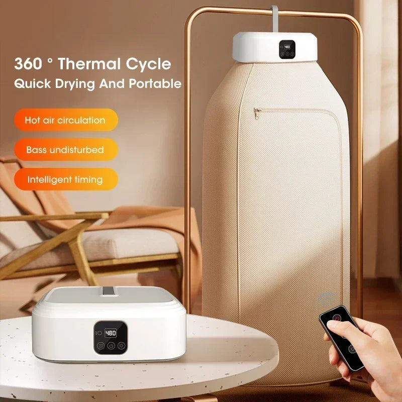 Mini Travel-Friendly Motor-Driven Dryer - Foldable Fast Drying Household Cabinet for Travel