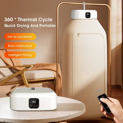 Mini Travel-Friendly Motor-Driven Dryer - Foldable Fast Drying Household Cabinet for Travel