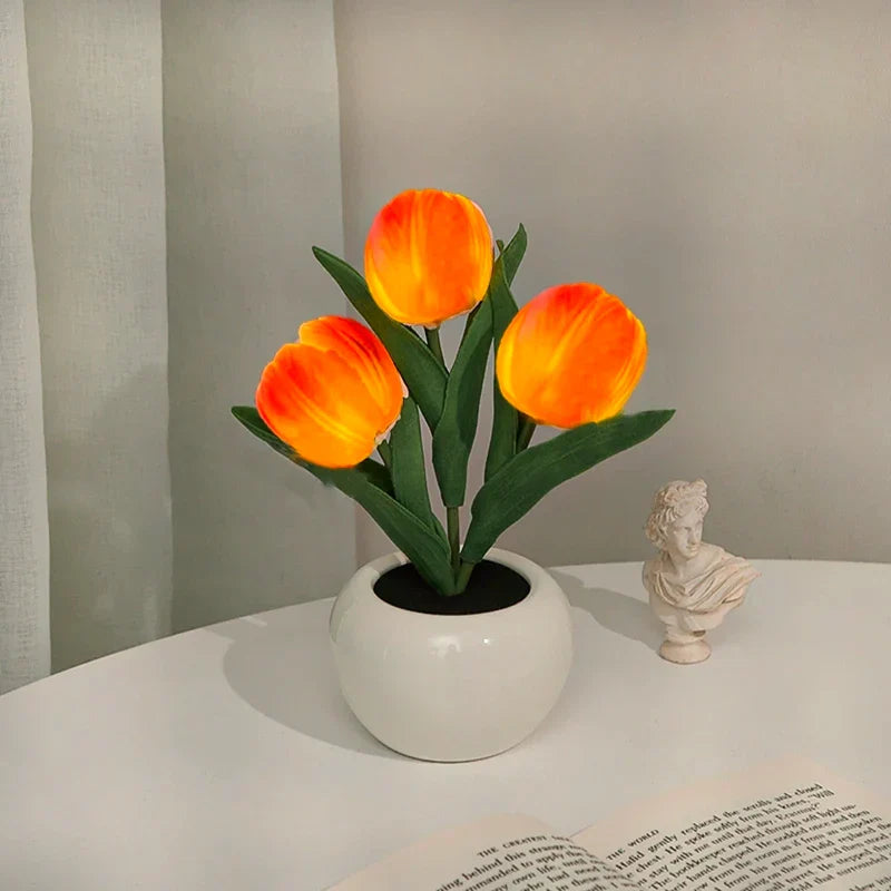 LED Night Light Tulip Table Lamp Romantic Ambient Flower Light Fall 2025 Household Decor Gift