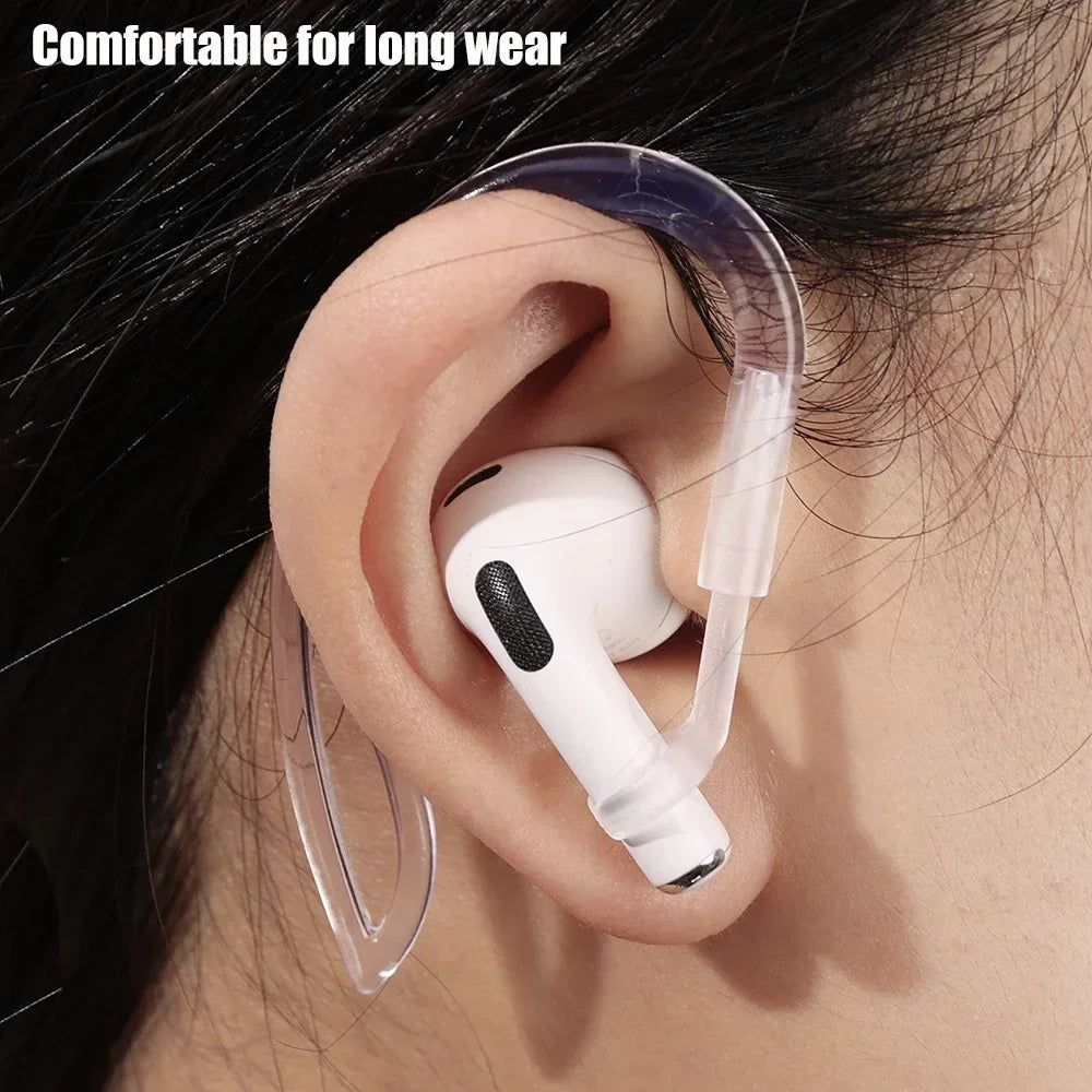 Transparent Silicone Ear Hooks for Airpods Flexible Anti-Slip Sports Accessories