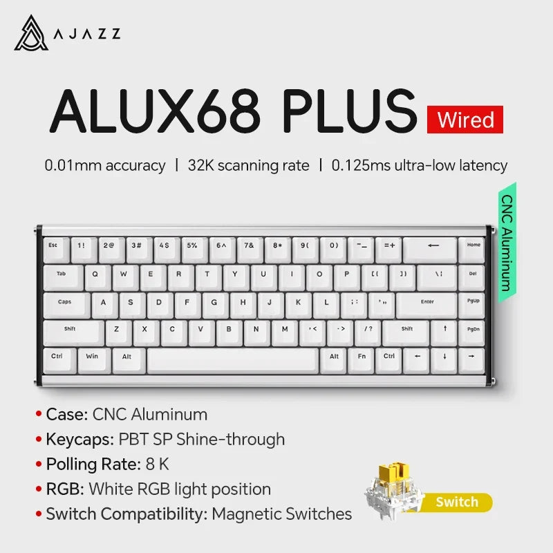 Mechanical Keyboard Sixty Mini Cordless ARGB Magnetic Hall