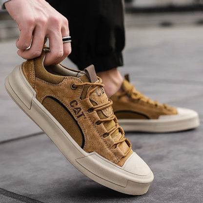 Sturdy men's outdoor sneakers - anti-slip wear-resistant fabric upper, for hiking and casual everyday