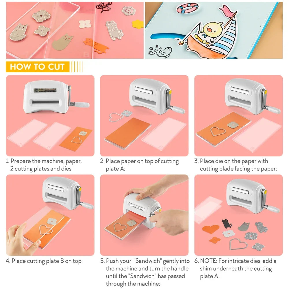 Die Cutting Machine Mini Hand-Held For DIY Scrapbooking