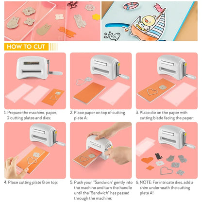 Die Cutting Machine Mini Hand-Held For DIY Scrapbooking