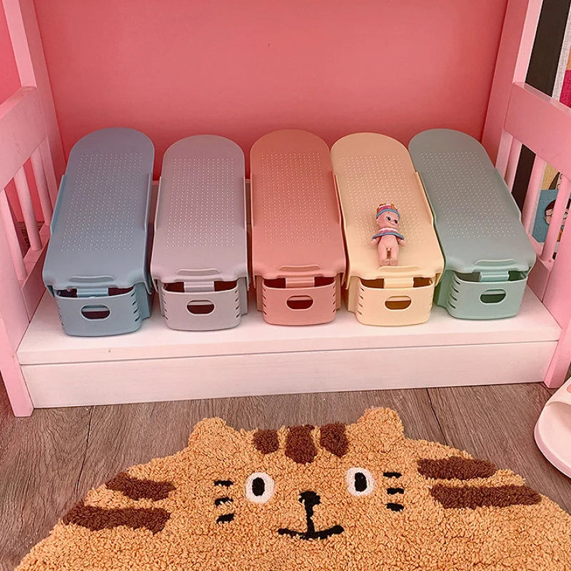 Flexible Shoe Organizer Rack - 6Pcs Space Saving Household Organizers for Closet Storage