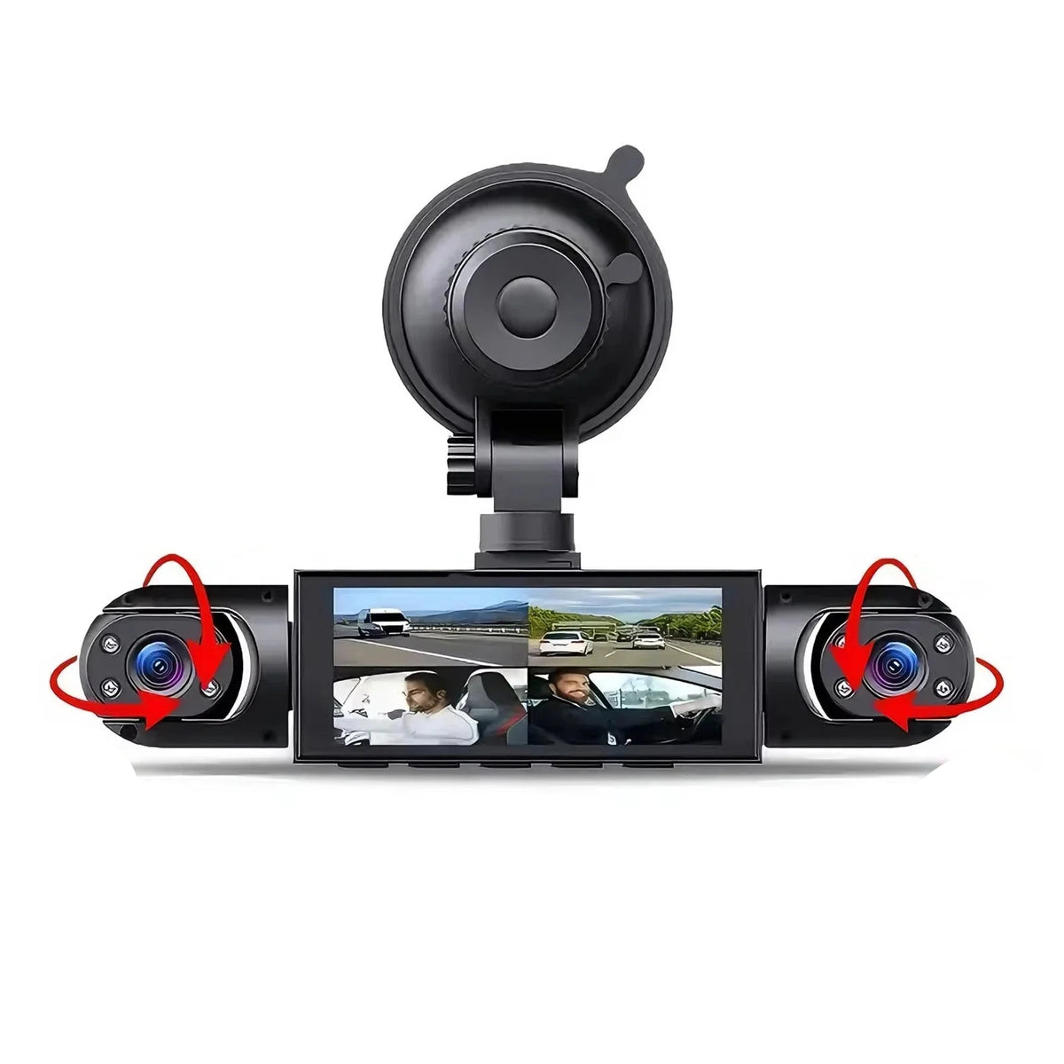 Front/Rear/Inside Cameras, Full HD 1080p Night Vision, Loop Recording Fall 2026 – Dash Cam 4 Channel Car DVR